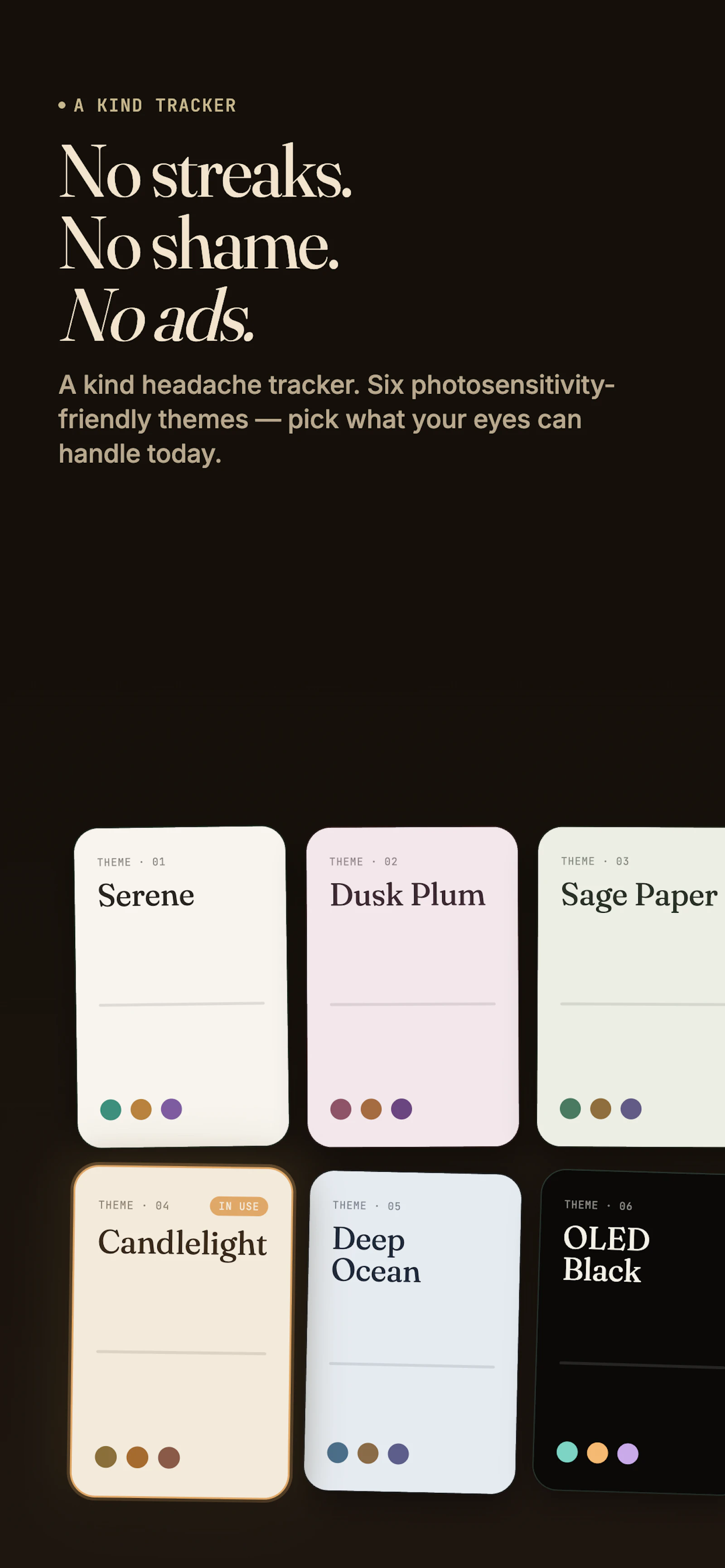 SereneHead: Voice-first migraine tracker screenshot 9