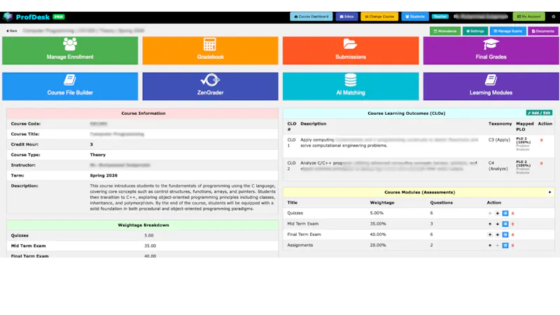 ProfDesk screenshot 2