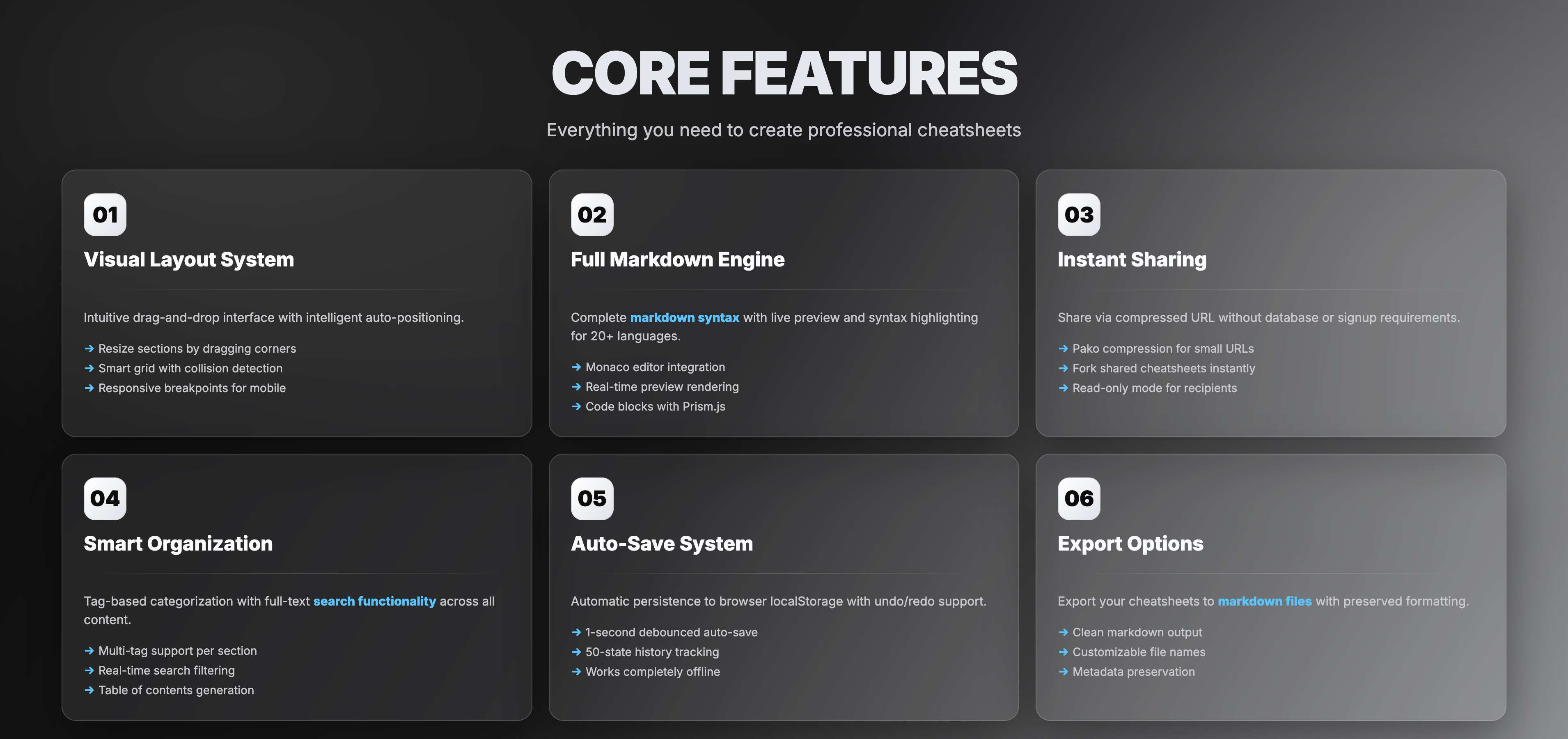 Média Buildsheet - A simple, drag and drop cheatsheet builder 2