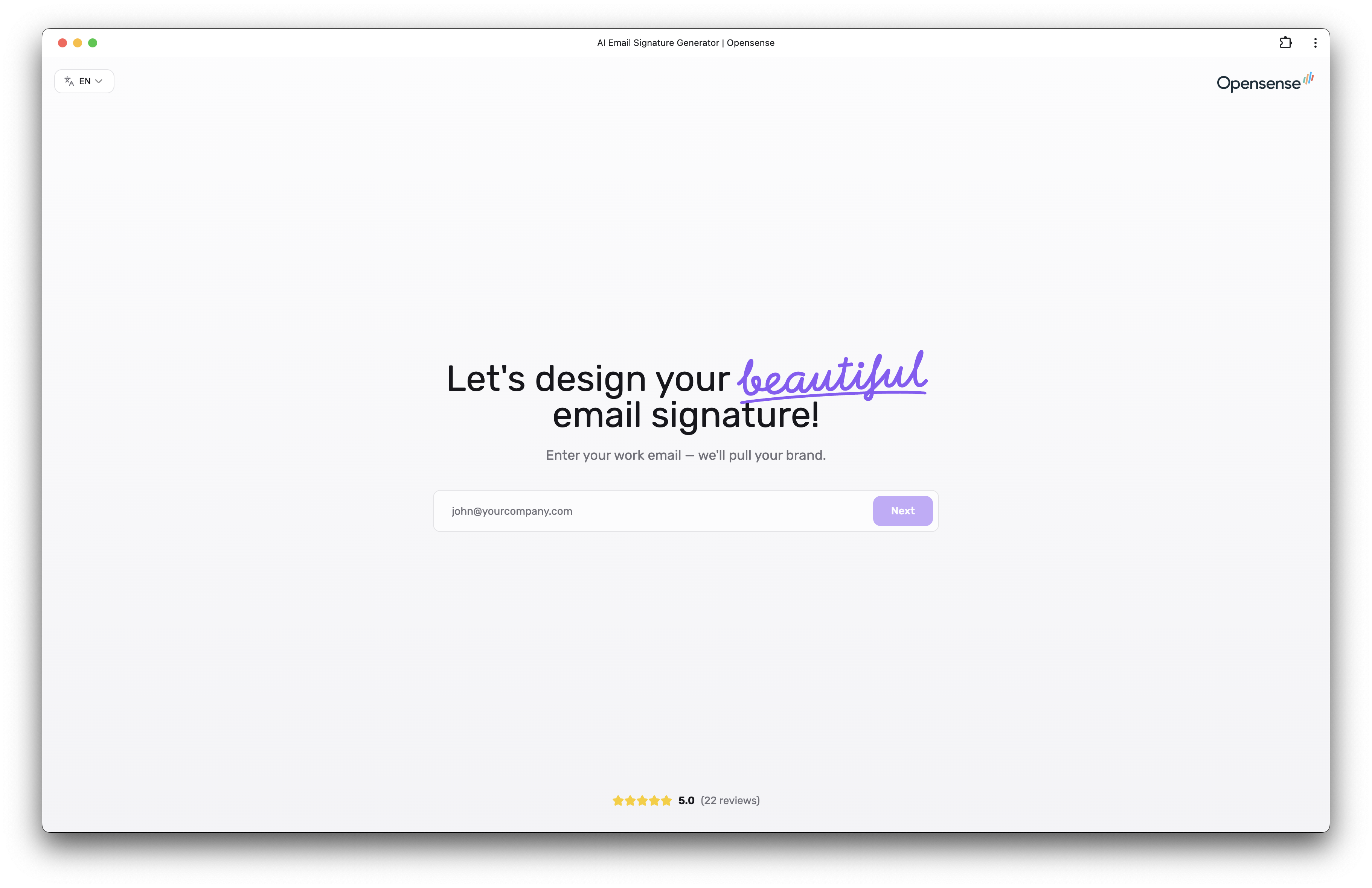 Opensense AI Email Signature Generator gallery image