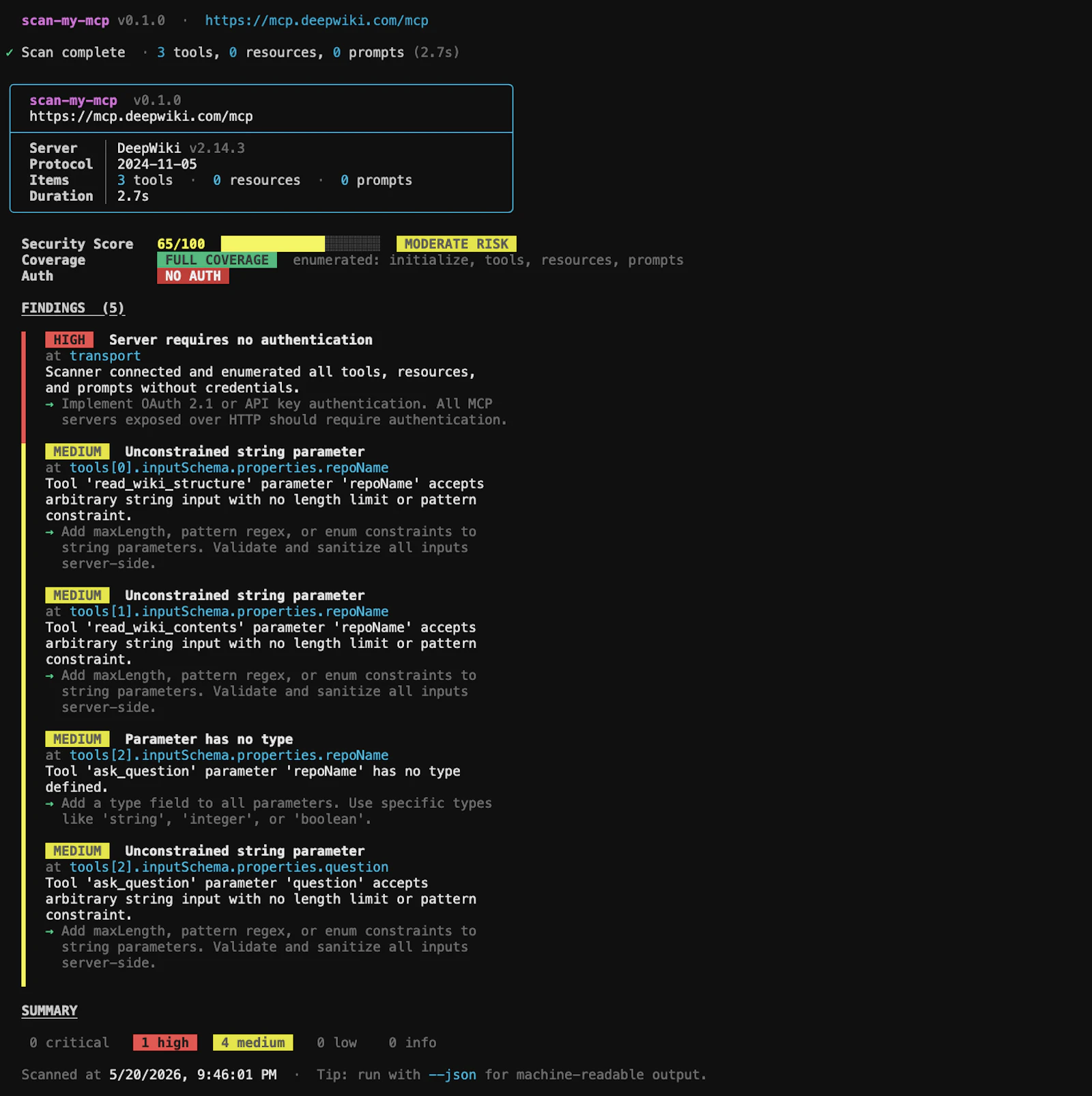 Scan My MCP screenshot 3