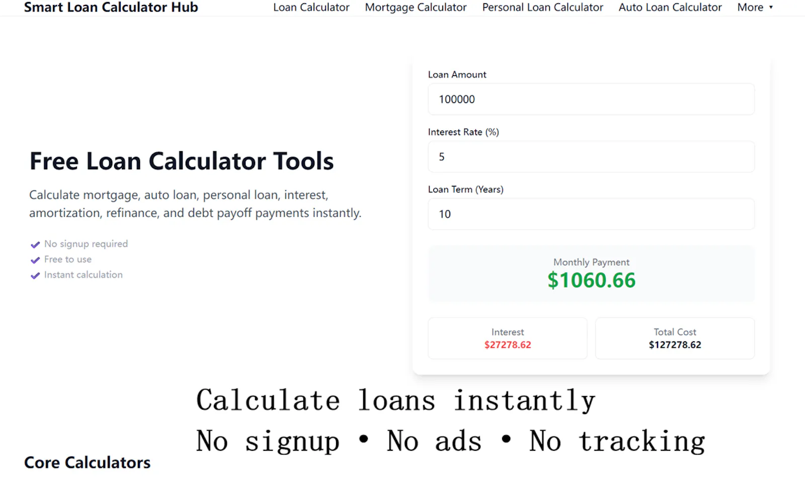 Calclend screenshot 3