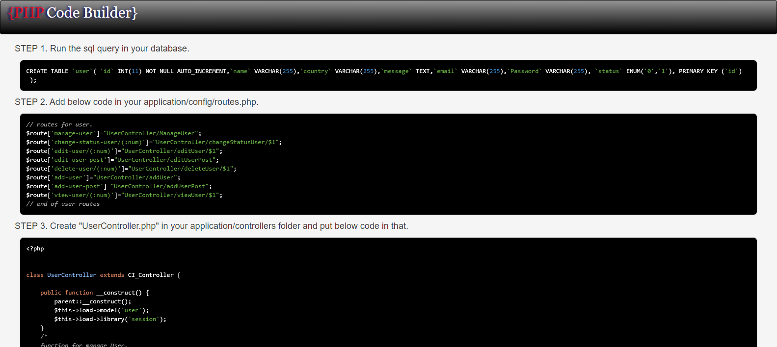 PHP Code Builder For Developers gallery image