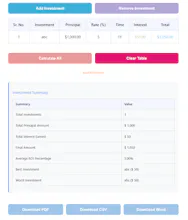 Simple Interest Calculator (Excel/PDF) gallery image