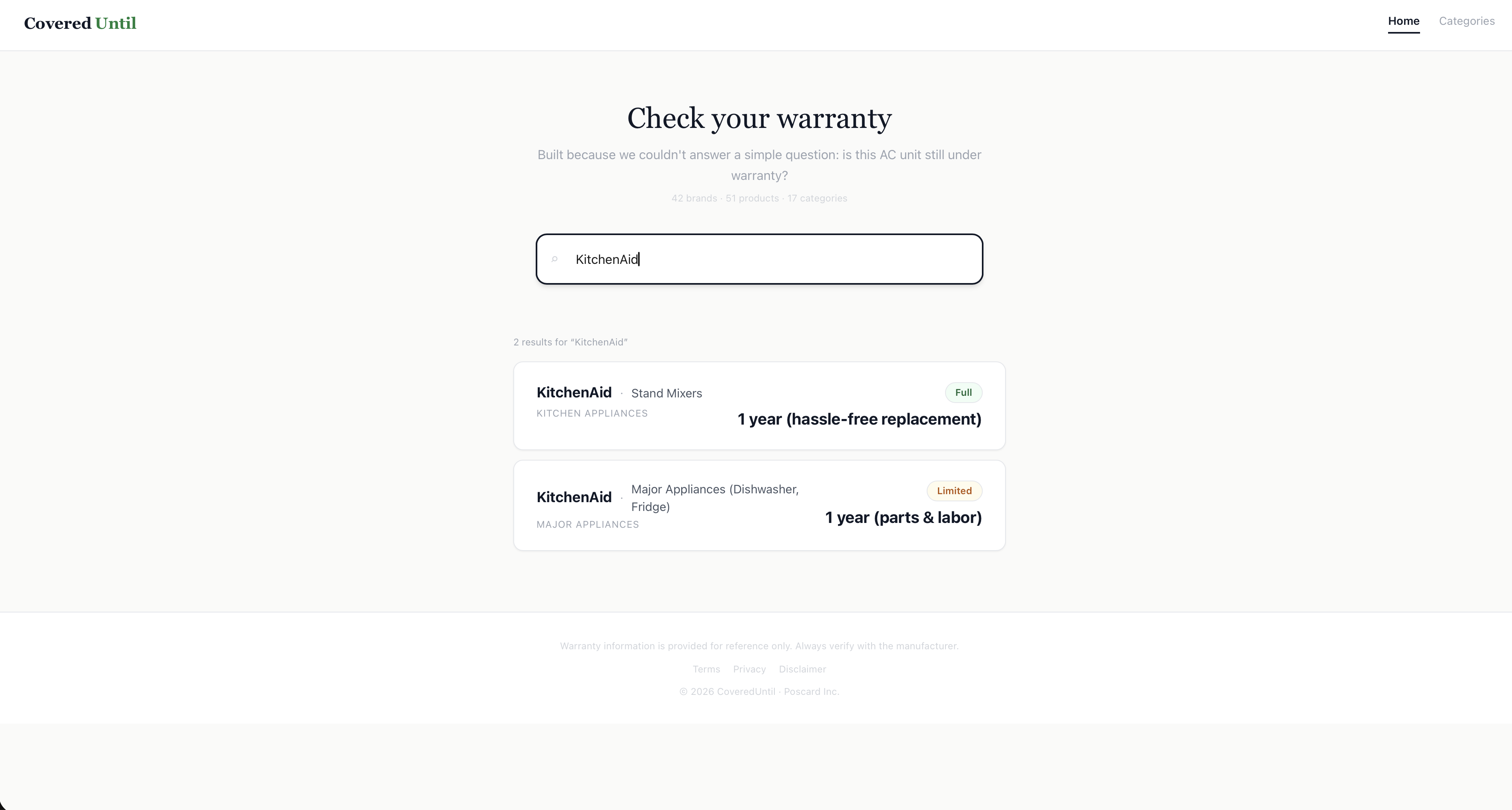 Covered Until - Screenshot 2 showing product features and functionality