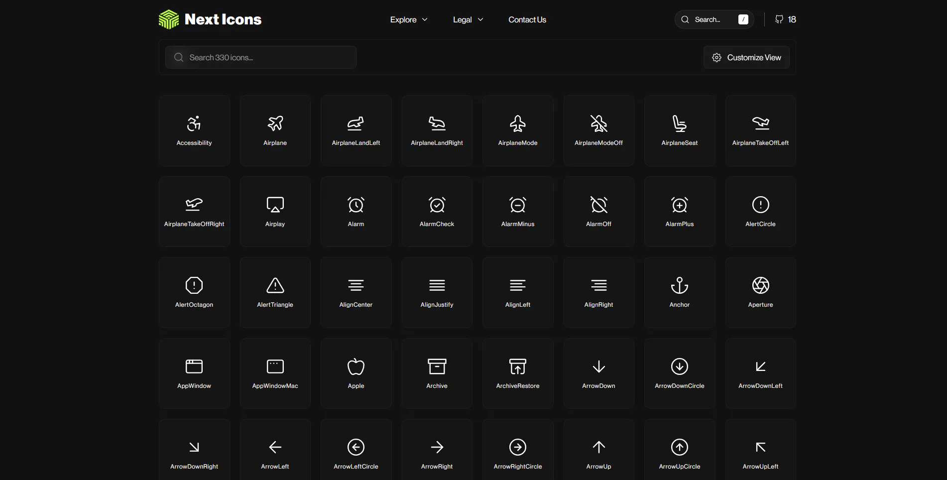 Next Icons gallery image