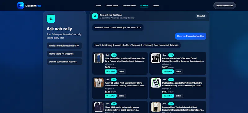 DiscountHub AI Finder screenshot 1