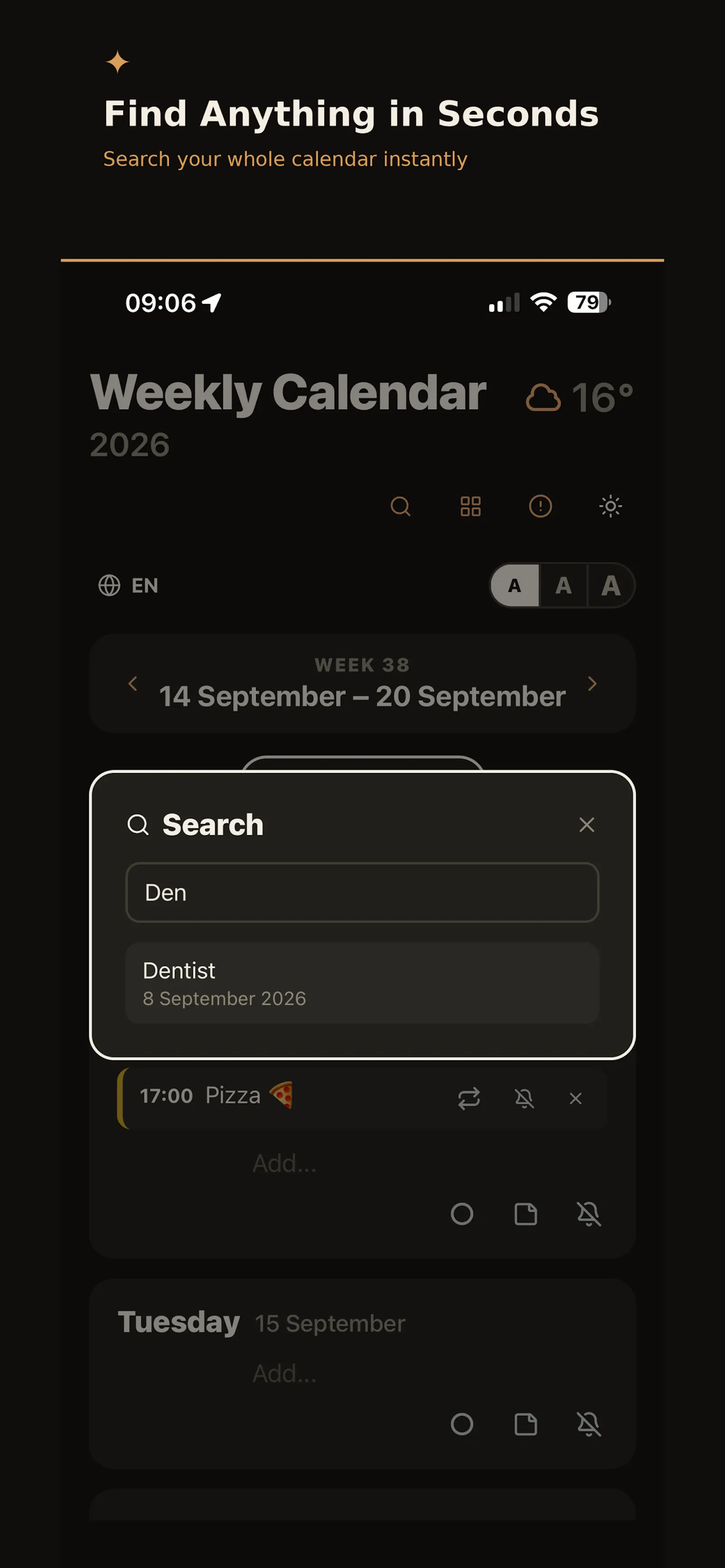 WeekSpark screenshot 5