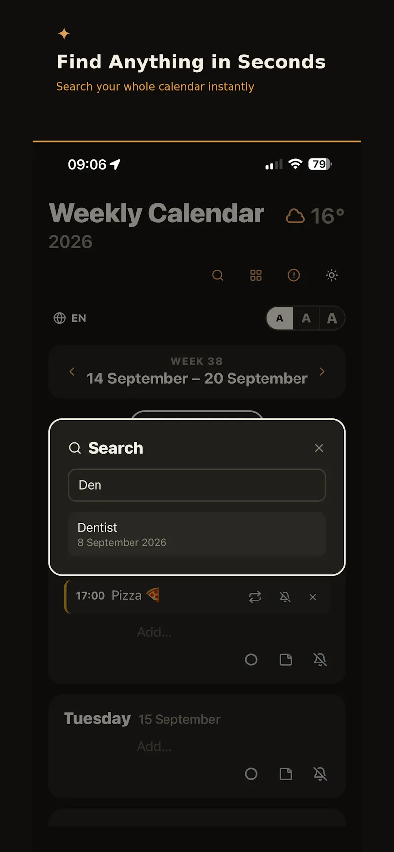 WeekSpark screenshot 5