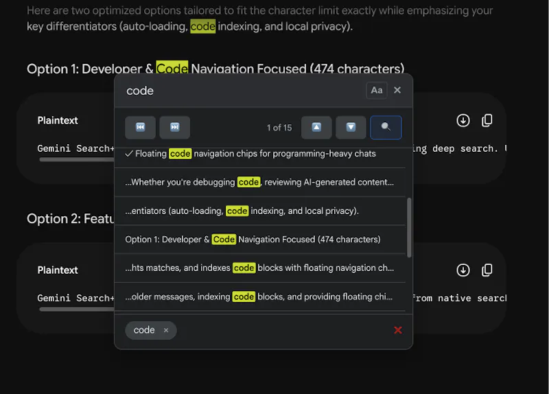 Gemini Search+ Chrome Extension screenshot 3