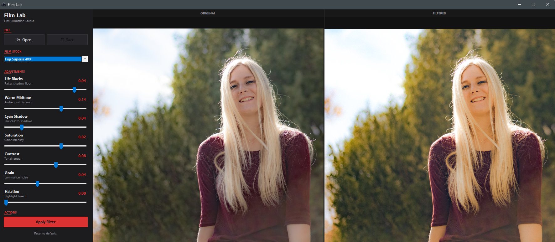 Film Lab — Film Emulation Studio