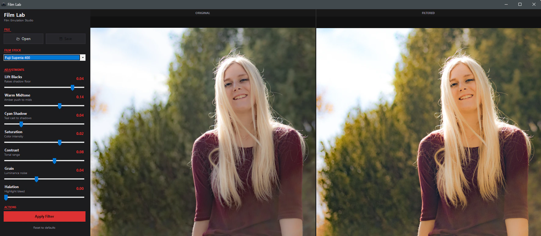 Film Lab — Film Emulation Studio