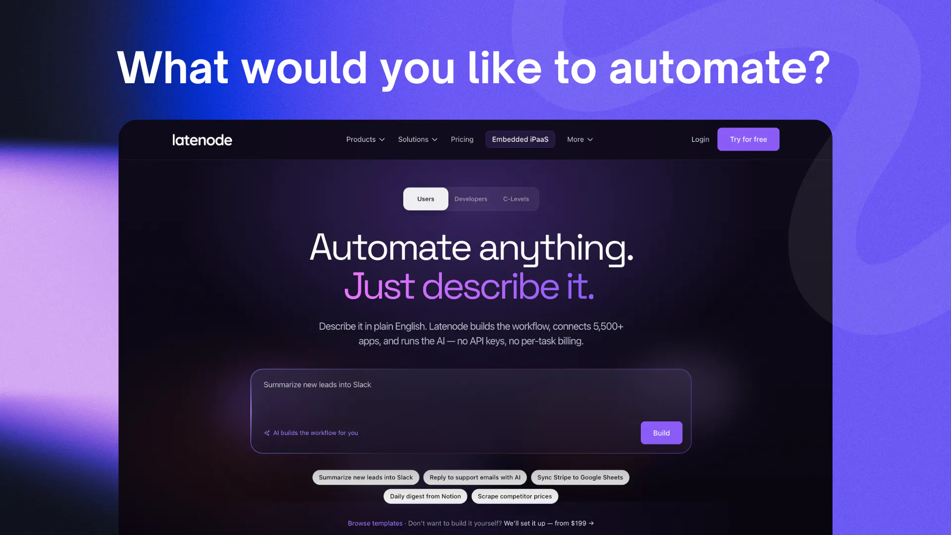 Latenode AI Workflow Builder gallery image