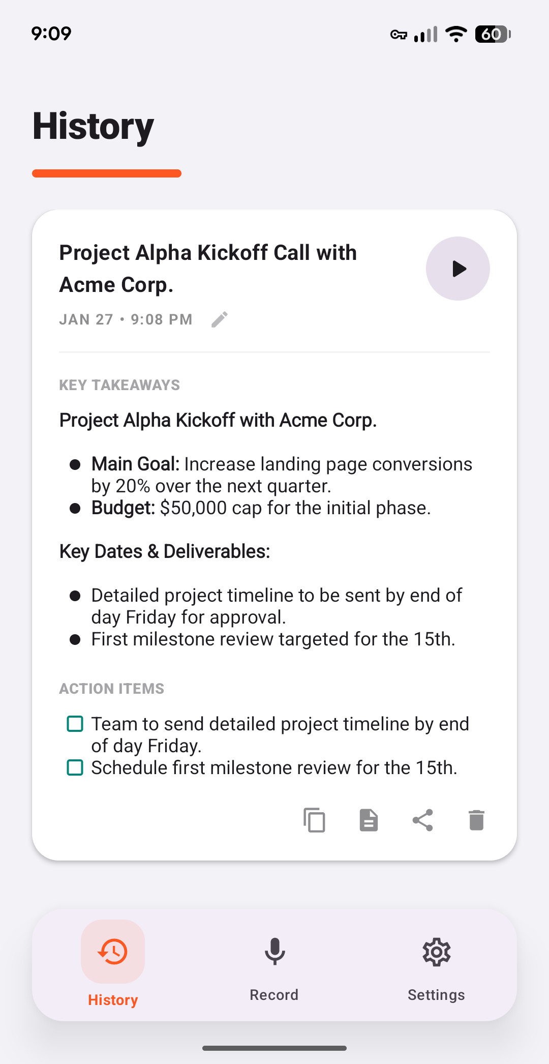 AI Notetaker: Long Story Short - Screenshot 3 showing product features and functionality