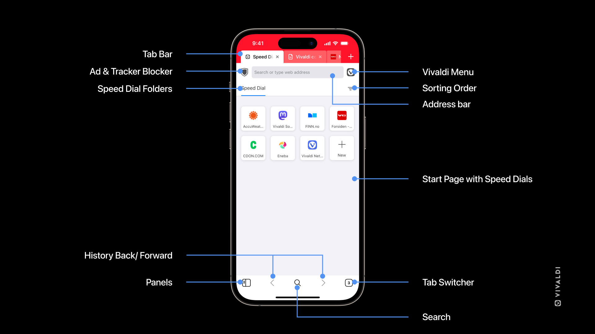 Navegador Vivaldi en iOS - Navegador web poderoso, personal y privado en iOS media 3