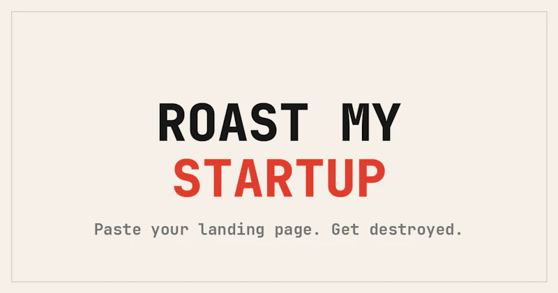 ROAST MY STARTUP screenshot 1