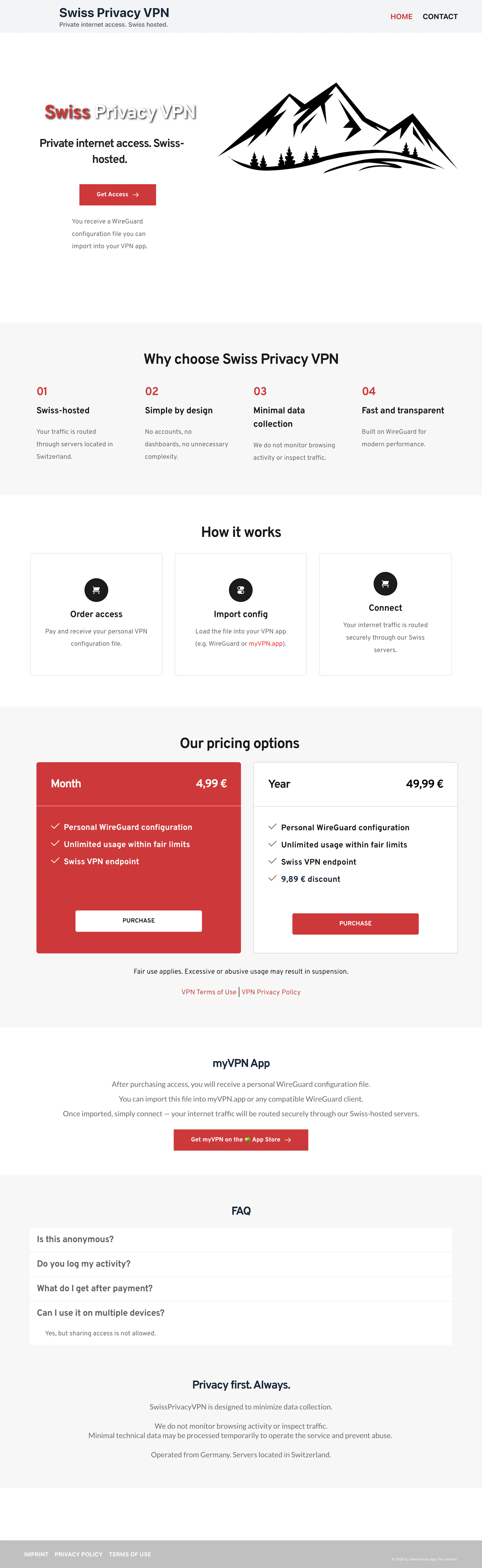Swiss Privacy VPN screenshot 1