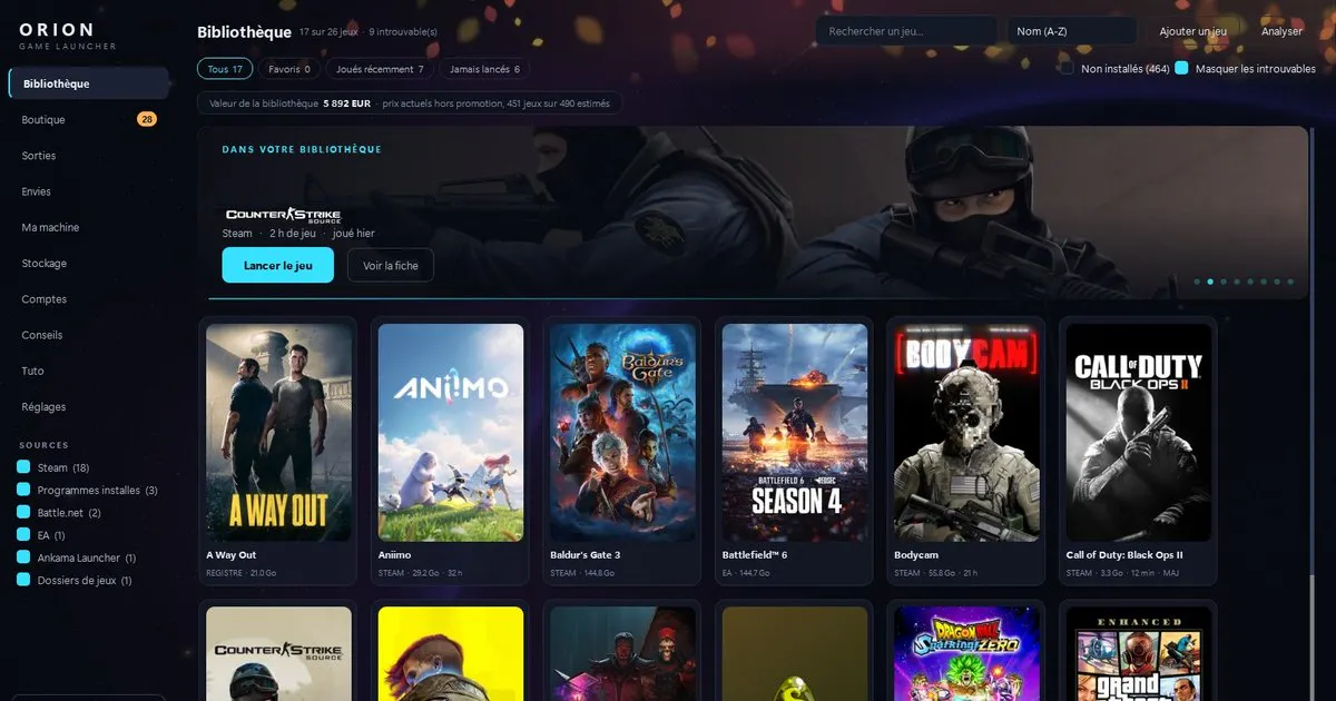 ORION Game Launcher gallery image