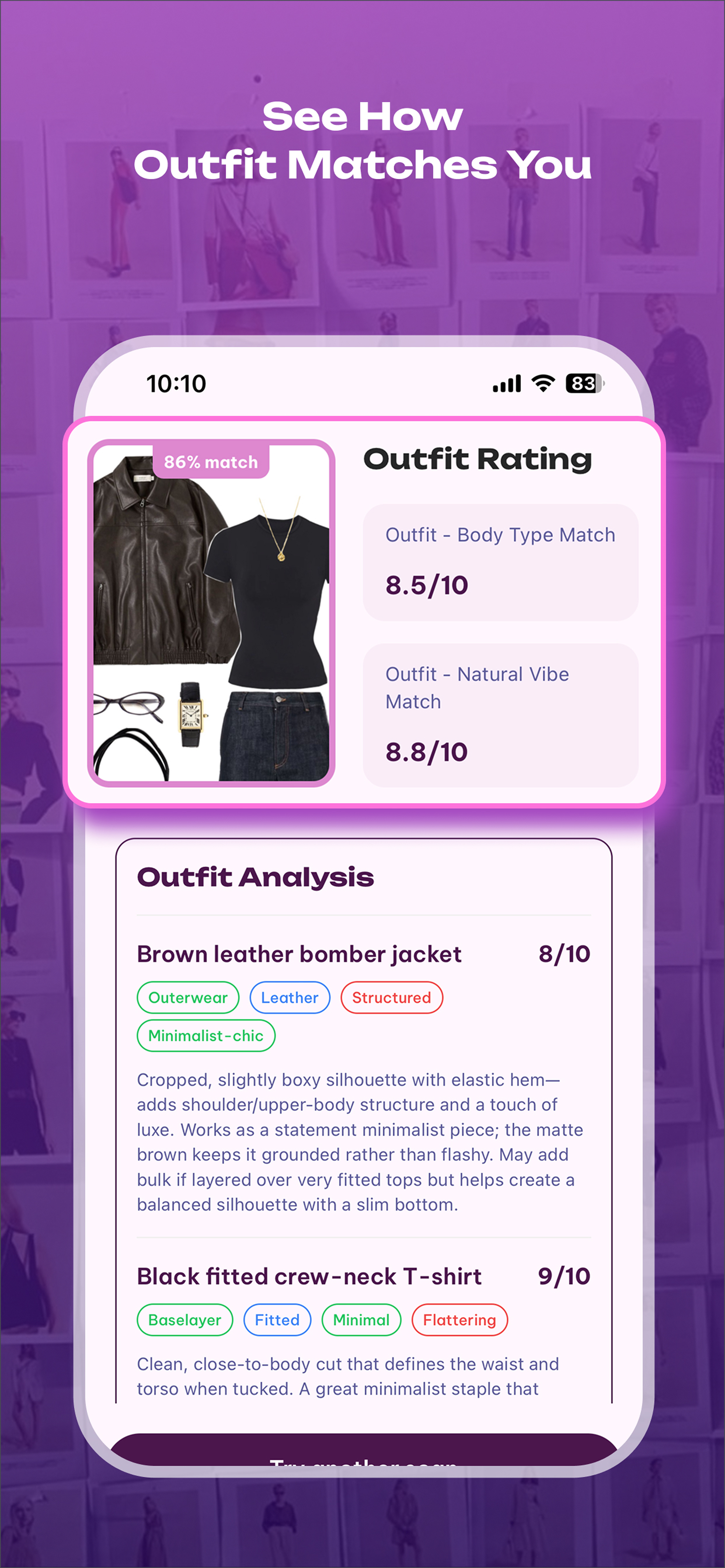 Fashion Scan: AI Oufit Rating gallery image
