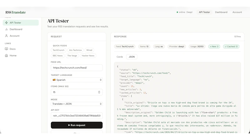 RSSTranslate screenshot 3