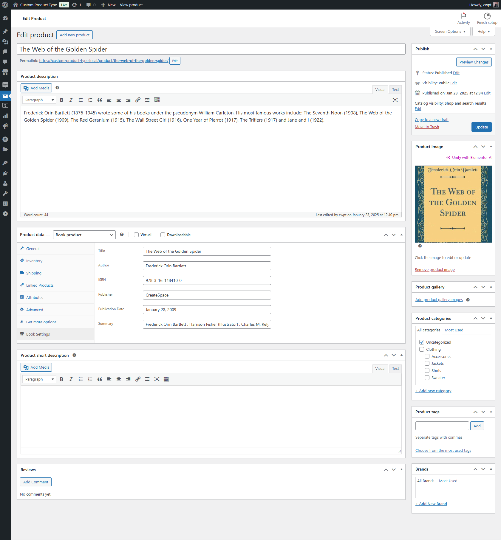 ประเภทผลิตภัณฑ์ที่กำหนดเองสำหรับ WooCommerce Pro media 6