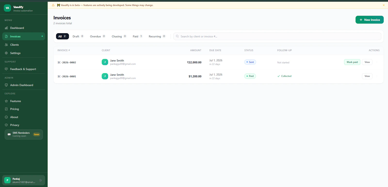 vasulify: Automated Invoicing screenshot 3