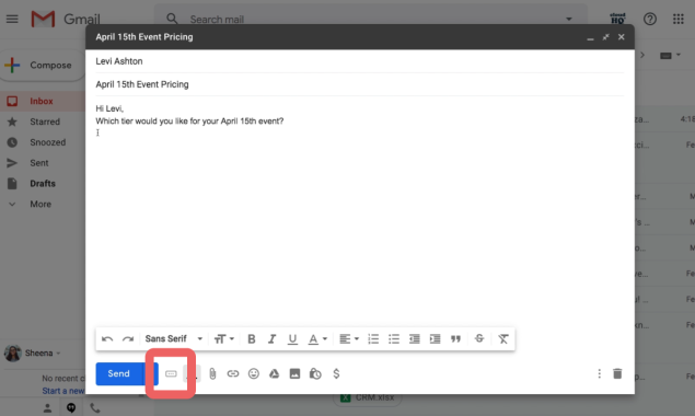 Gmail Tables gallery image