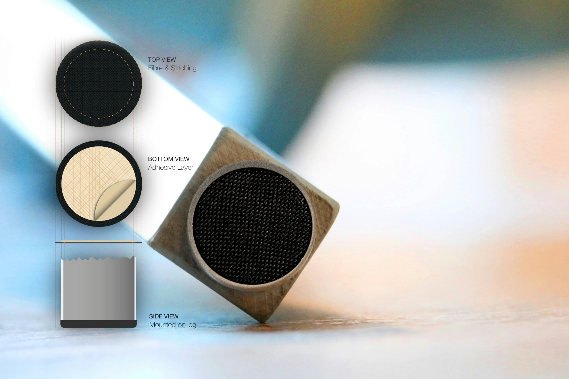 DynaPad  - an innovative and durable solution for smooth and scratch-free gliding of all kinds of furniture. gallery image