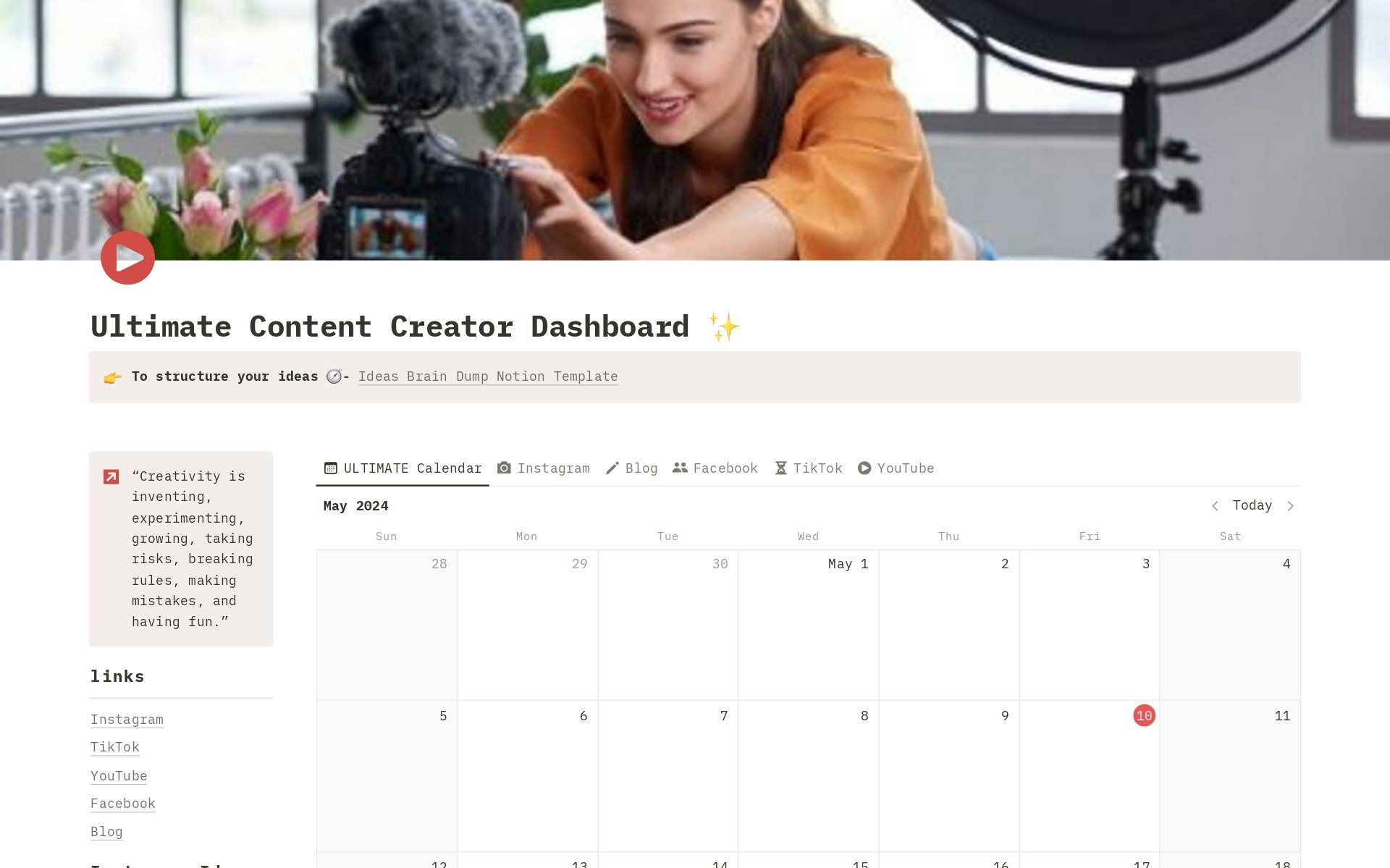 Ultimate Content Creator Dashboard