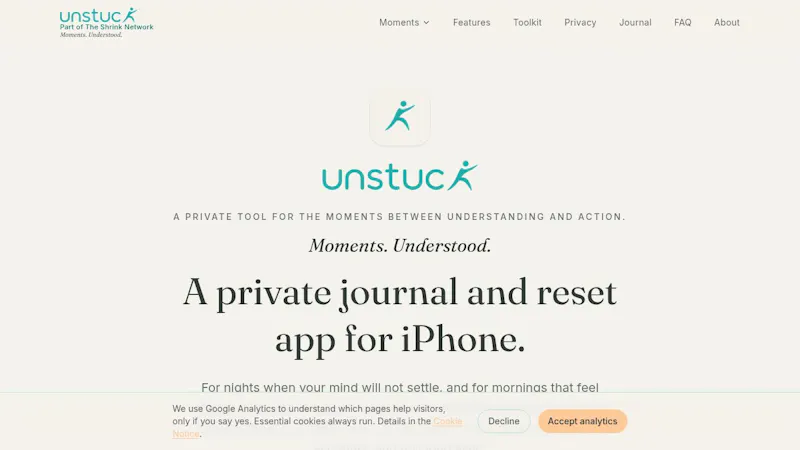Unstuck: Private Mental Reset App screenshot 6