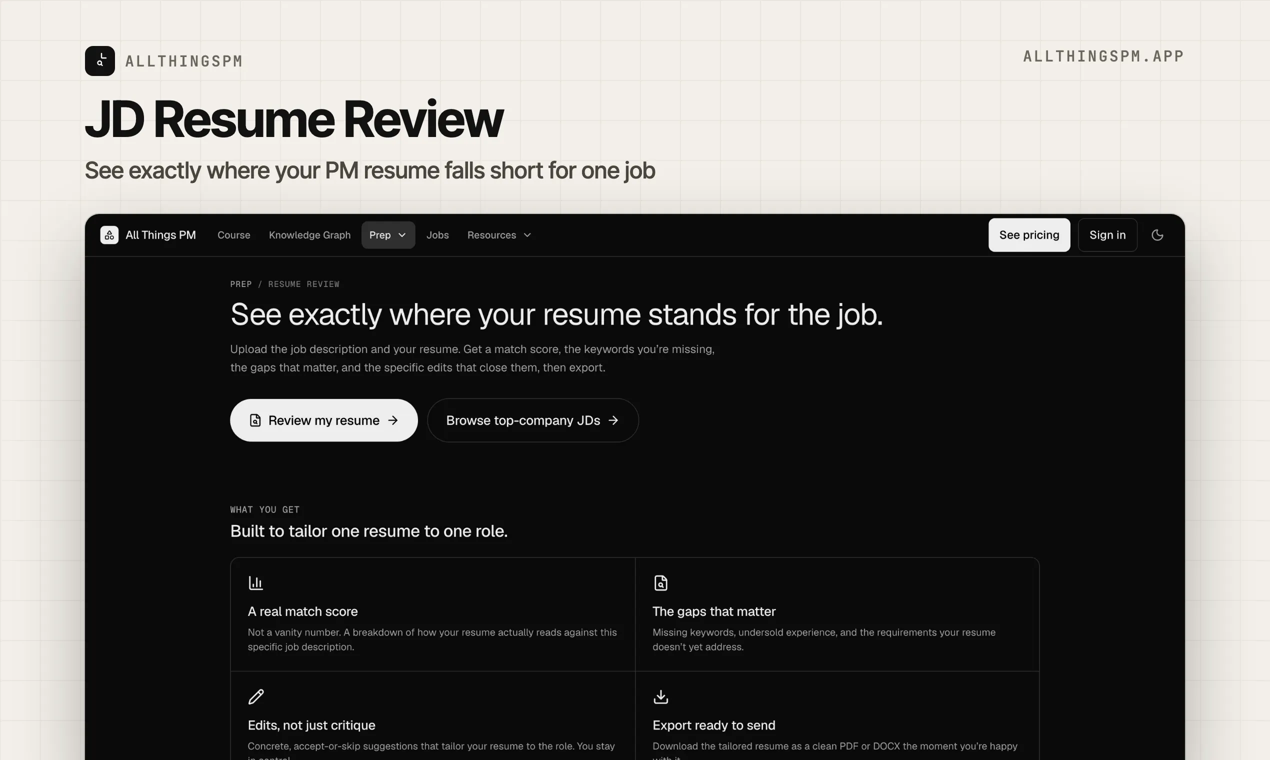 JD Resume Review by AllthingsPM gallery image