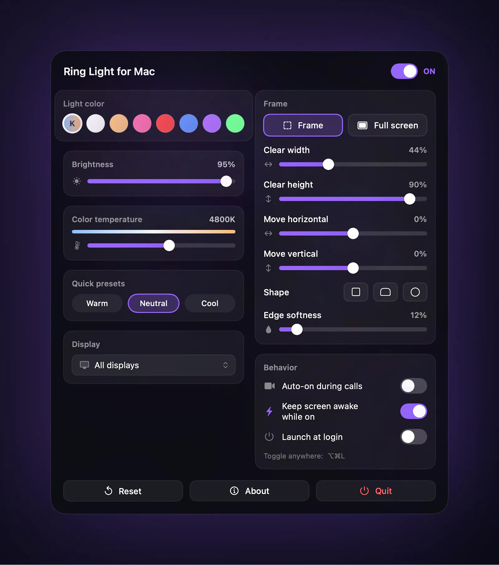 Ring Light for Mac screenshot 3