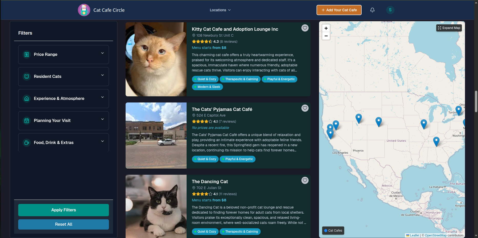 Cat Cafe Circle - Main product screenshot demonstrating key features and user interface