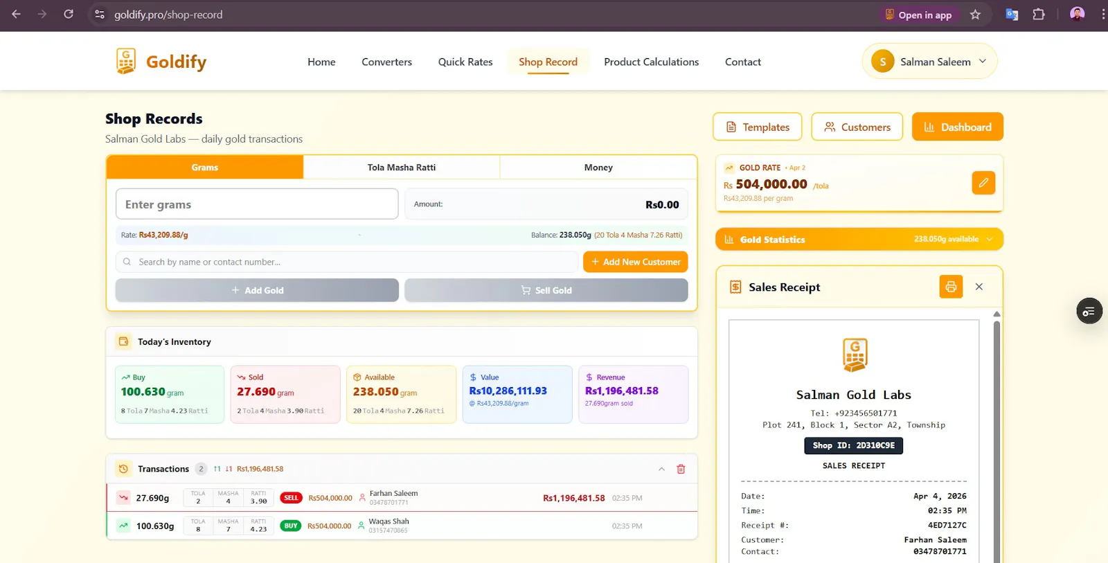 Goldify Pro screenshot 3