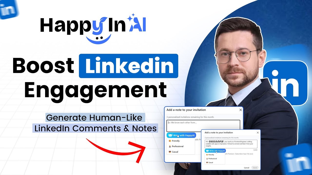 LinkedIn AI Comments Generator HappyInAI gallery image