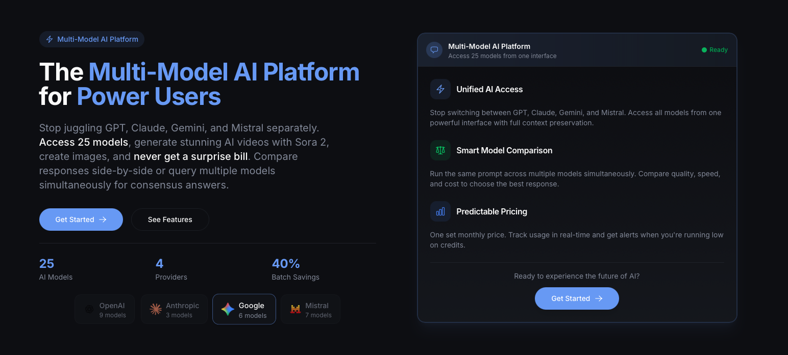 Creayo AI - Main product screenshot demonstrating key features and user interface