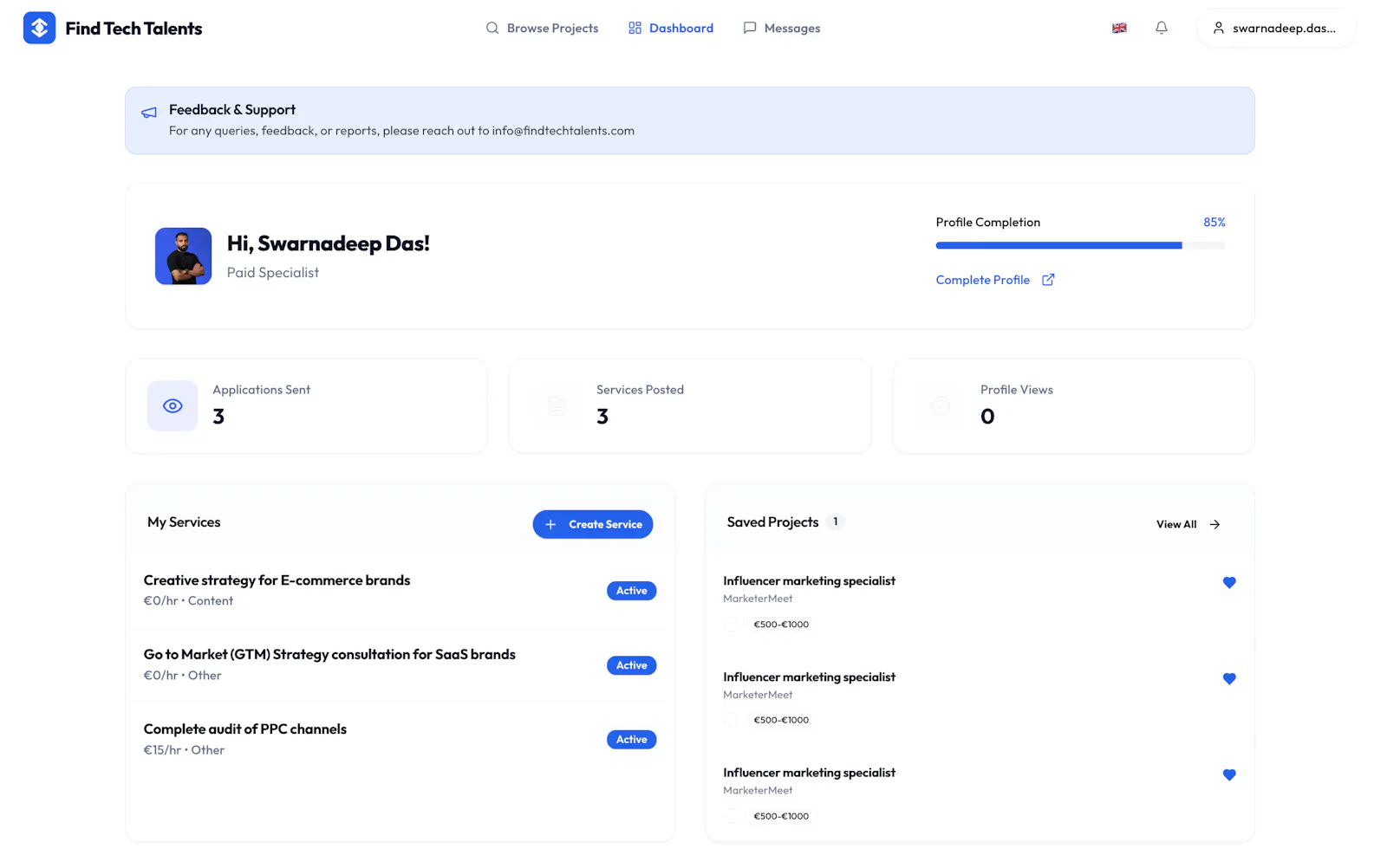 Find Tech Talents - Simple Platform screenshot 2