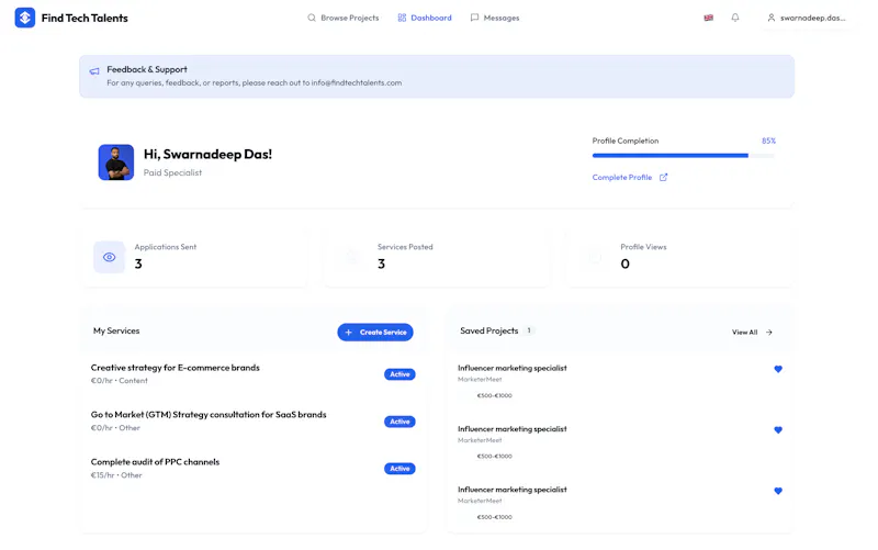 Find Tech Talents - Simple Platform screenshot 2