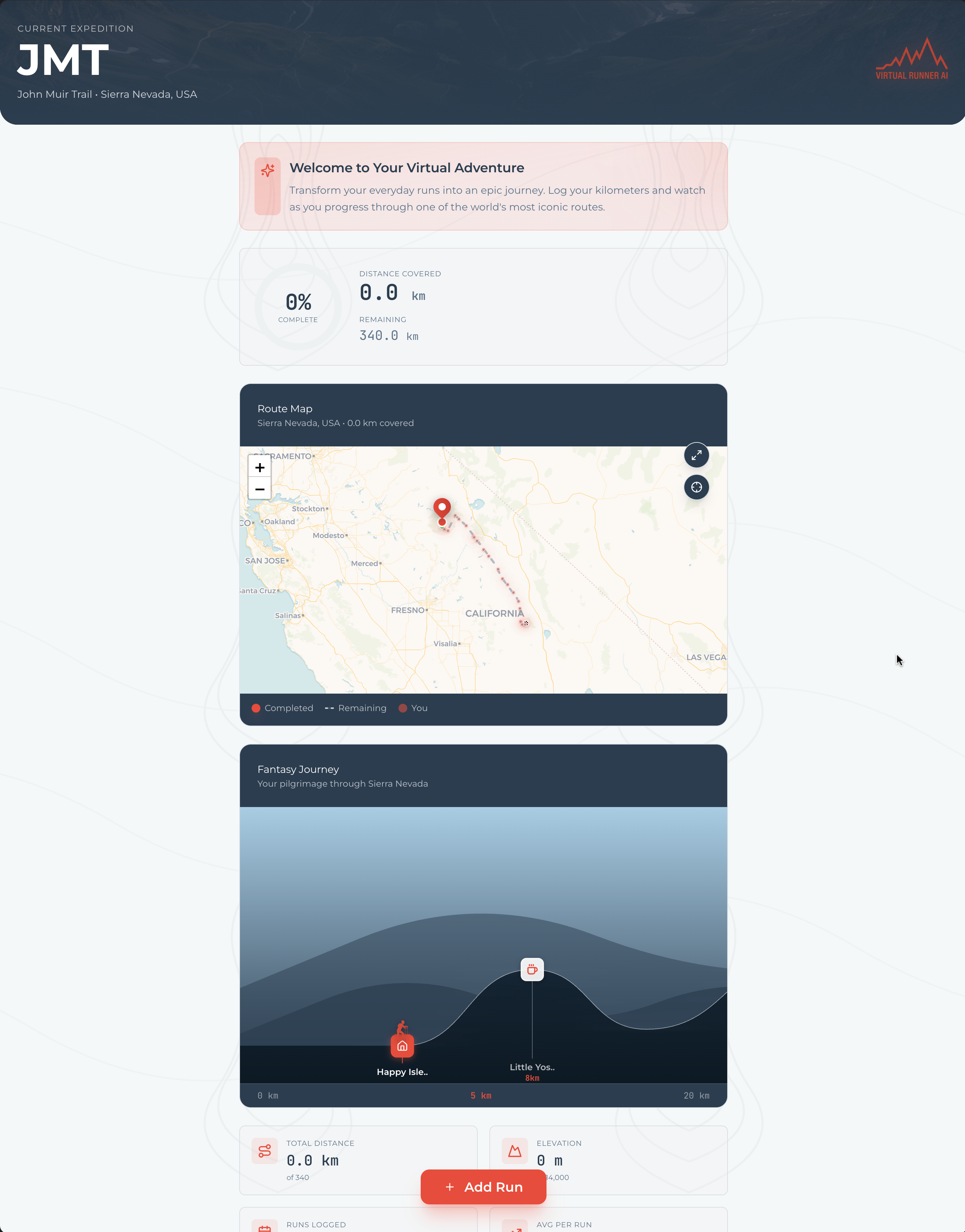 Virtual runner AI  - Screenshot 5 showing product features and functionality