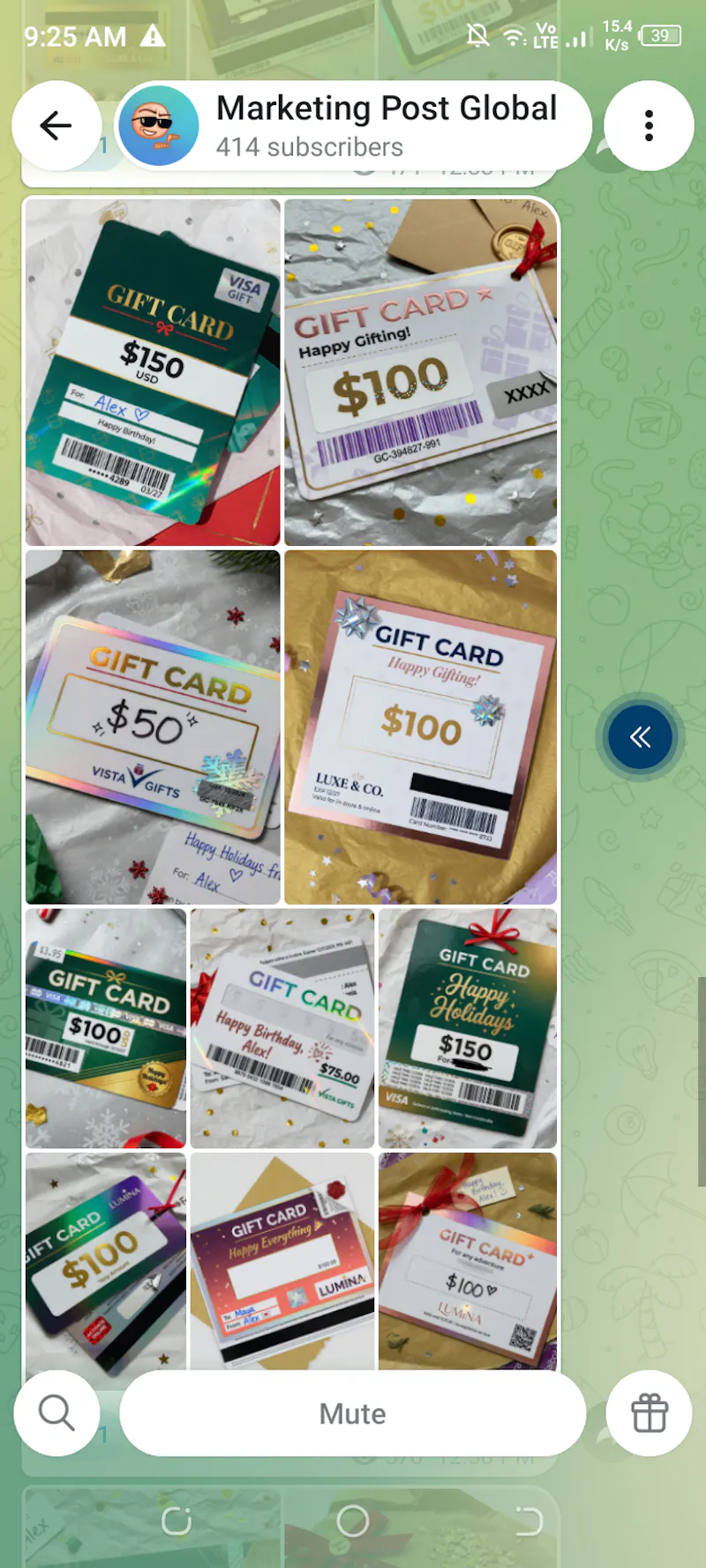 Gift card screenshot 2