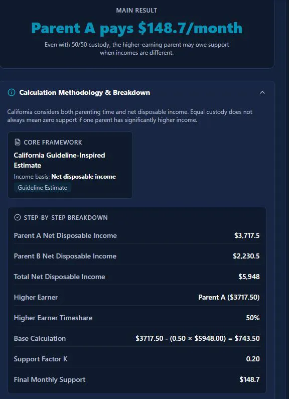 Family Law Calculator Suite gallery image