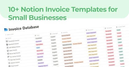 Invoice Templates for Notion.so gallery image