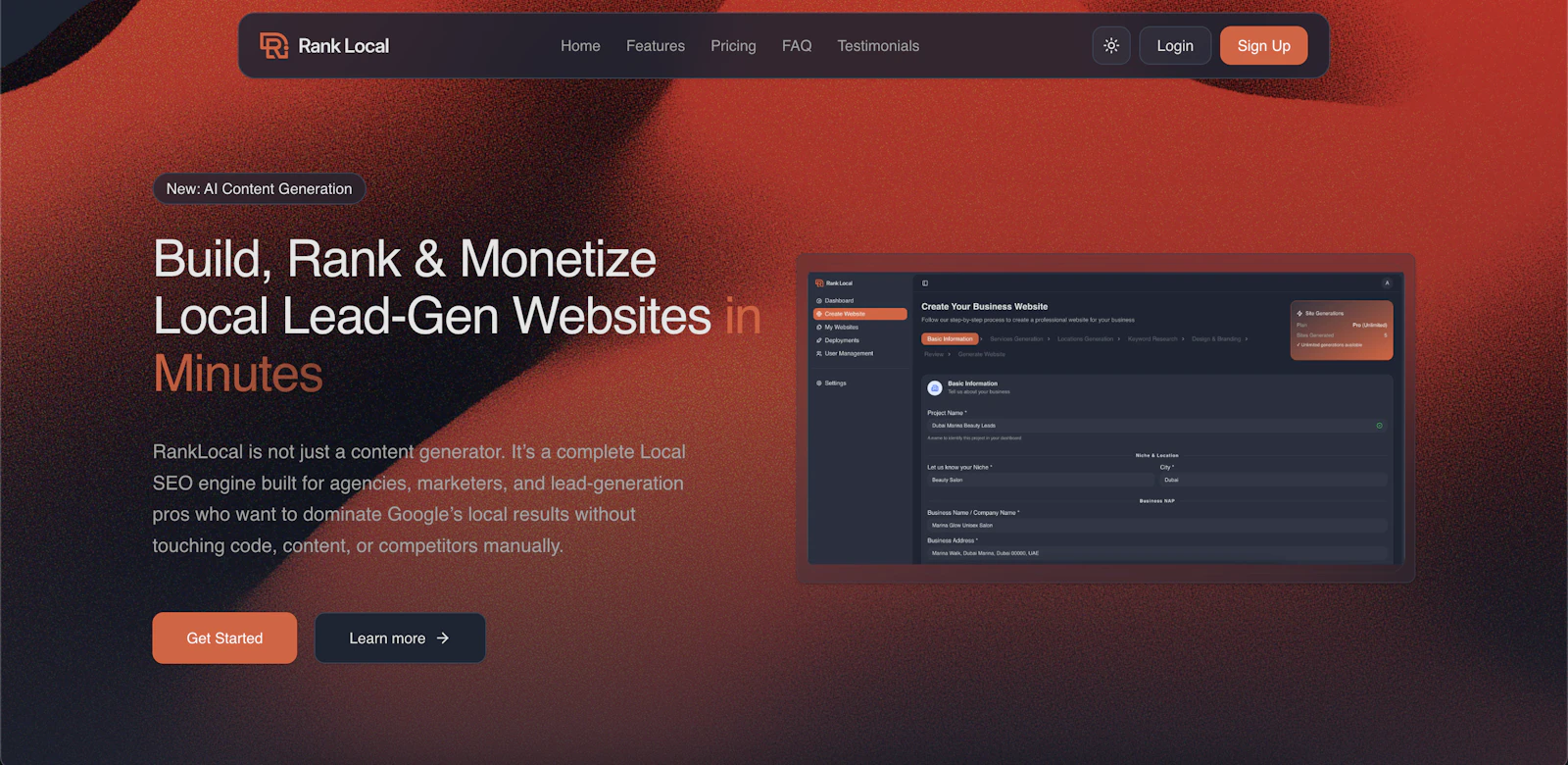 RankLocal screenshot 2