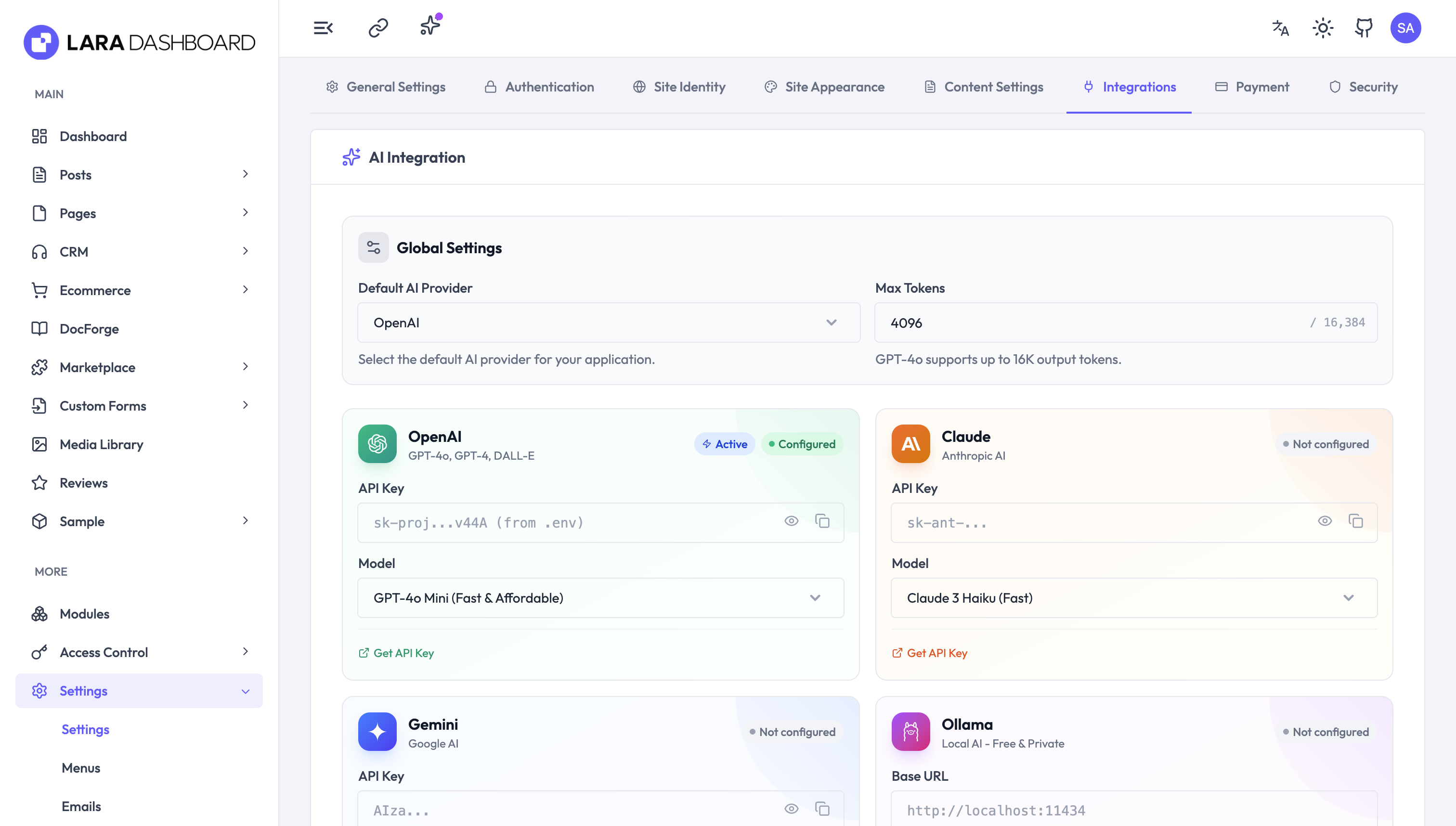 Lara Dashboard media 3