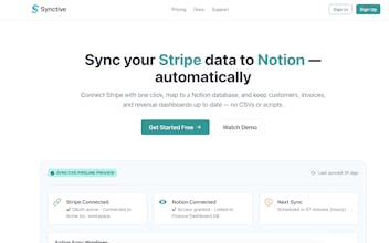 Synctive – Sync Stripe data to Notion gallery image