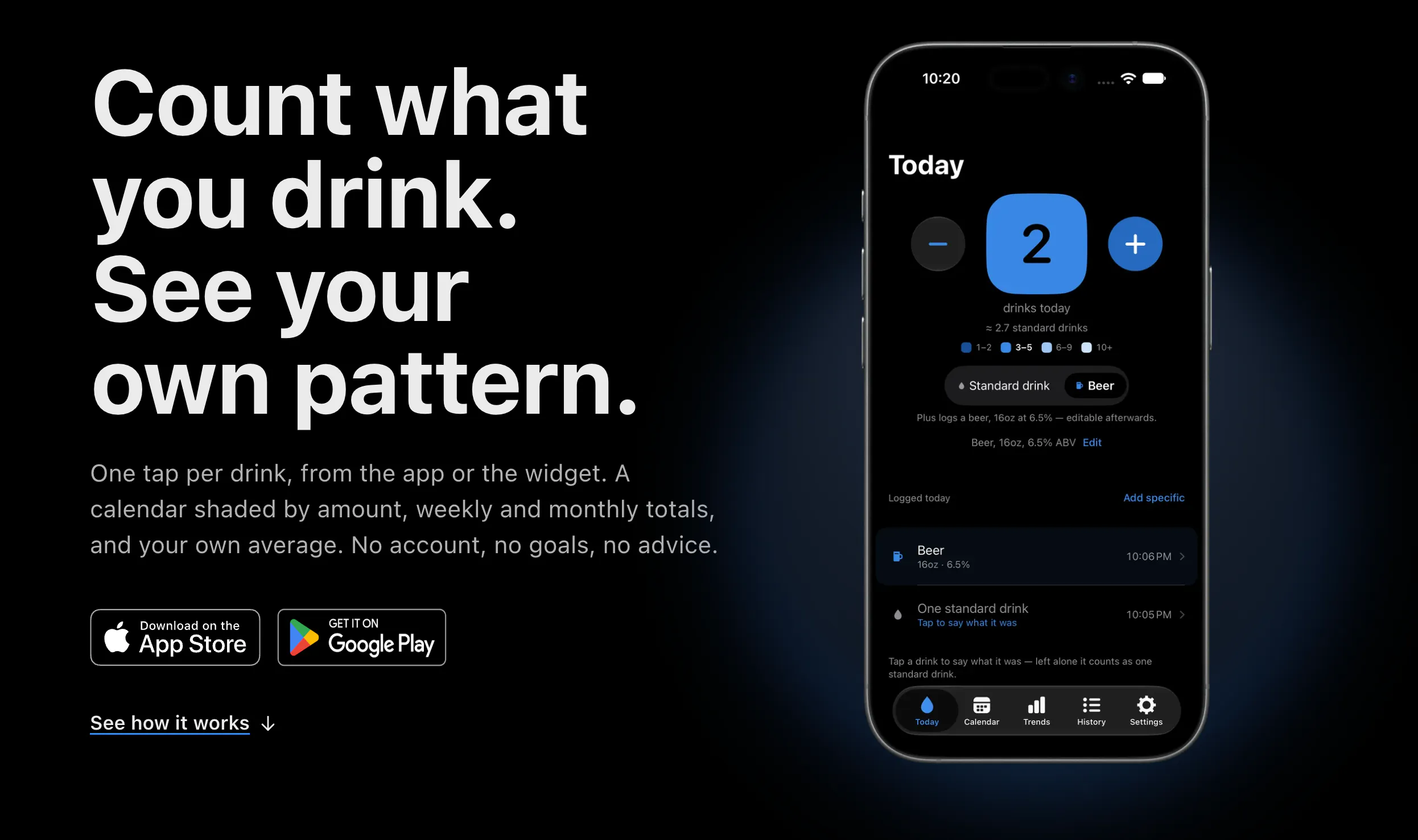Tallyist: an alcoholic drink tracker. gallery image