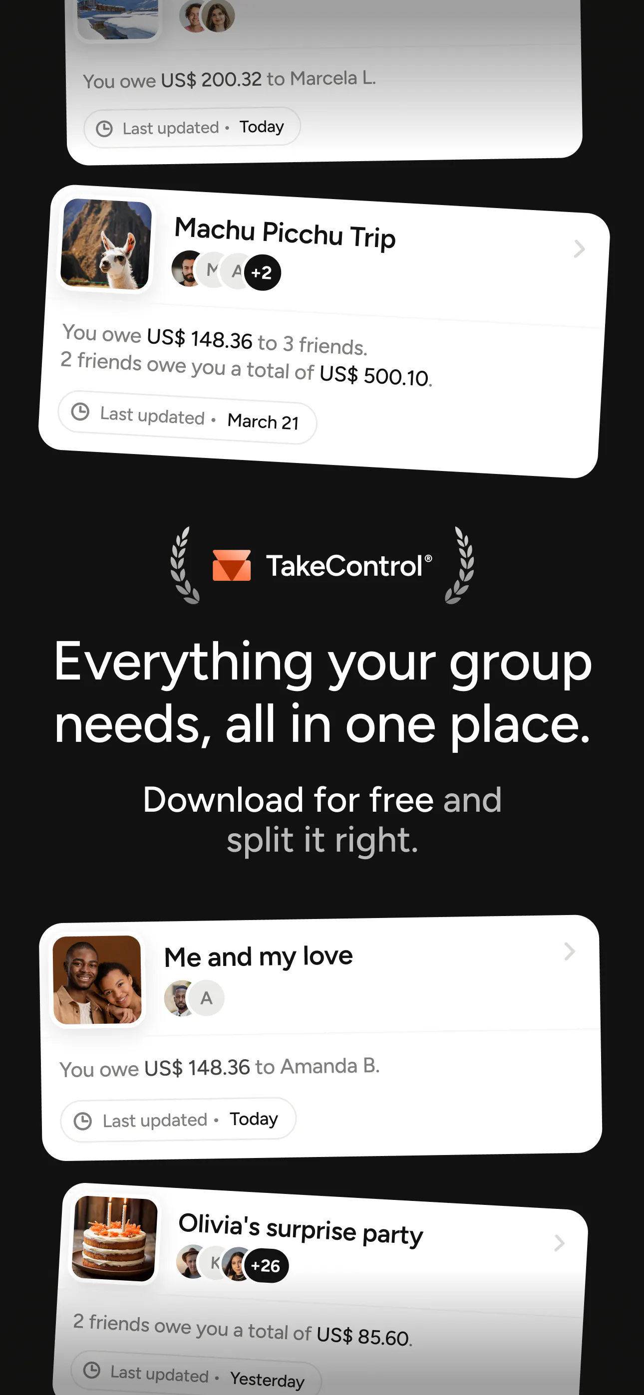 TakeControl: Expense Splitter gallery image