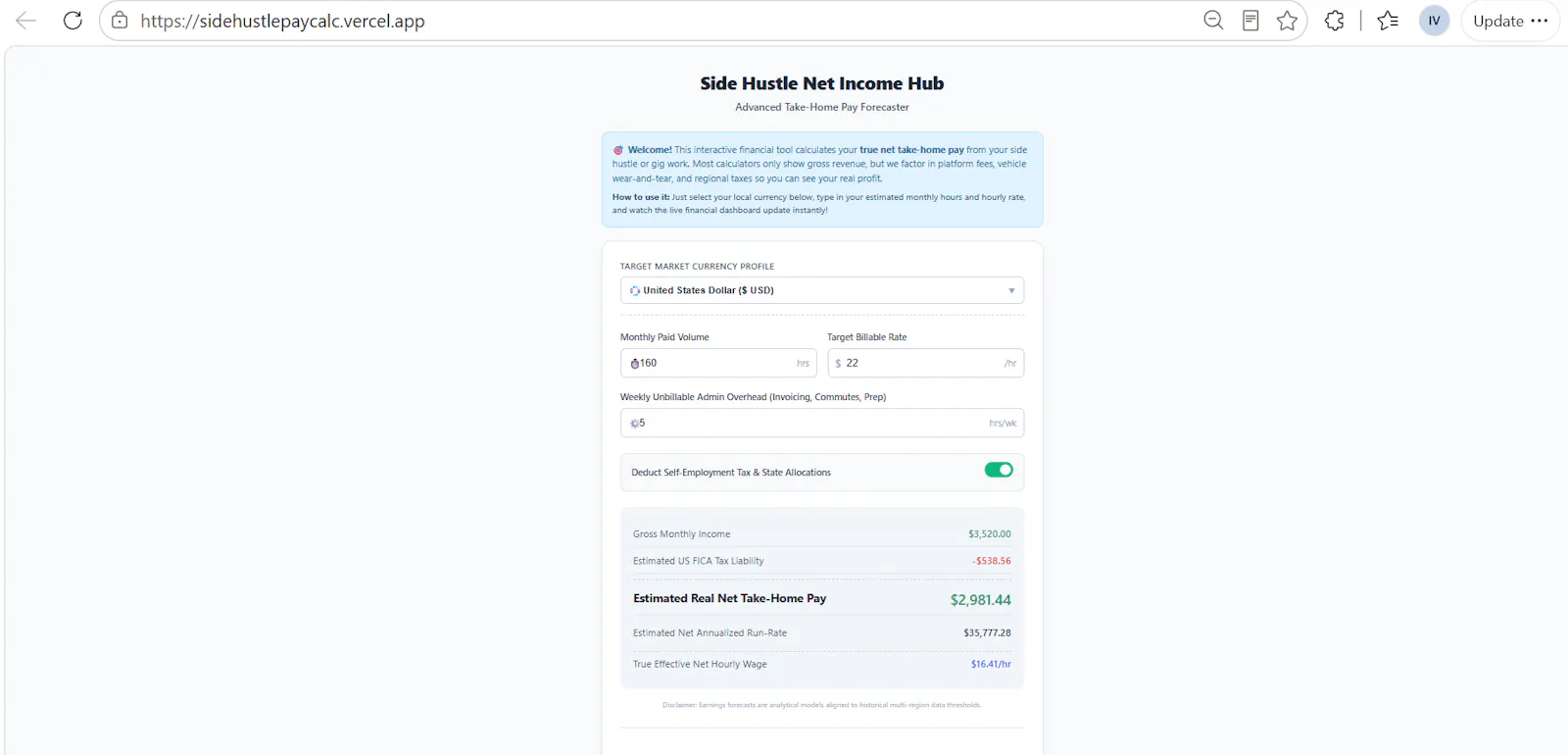 Side Hustle Net Income Hub screenshot 1