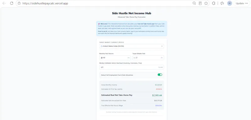 Side Hustle Net Income Hub screenshot 1