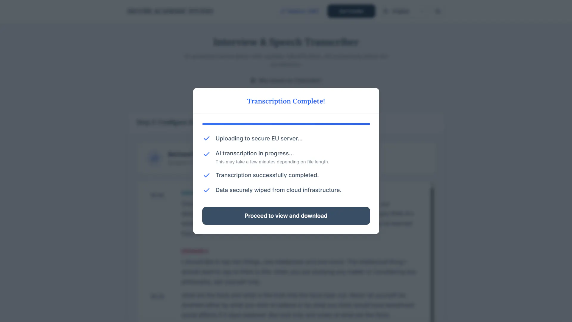 Secure Interview & Speech Transcriber gallery image